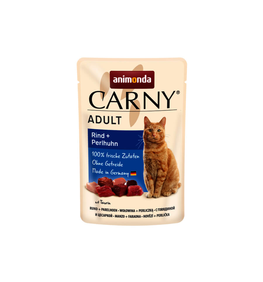Hrana umeda pentru pisici Carny Adult, Vita + Bibilica, 85g