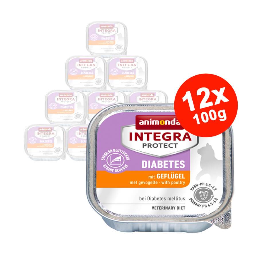 Hrana umeda pentru pisici Integra Protect Diabetic Pasare 12x100gr