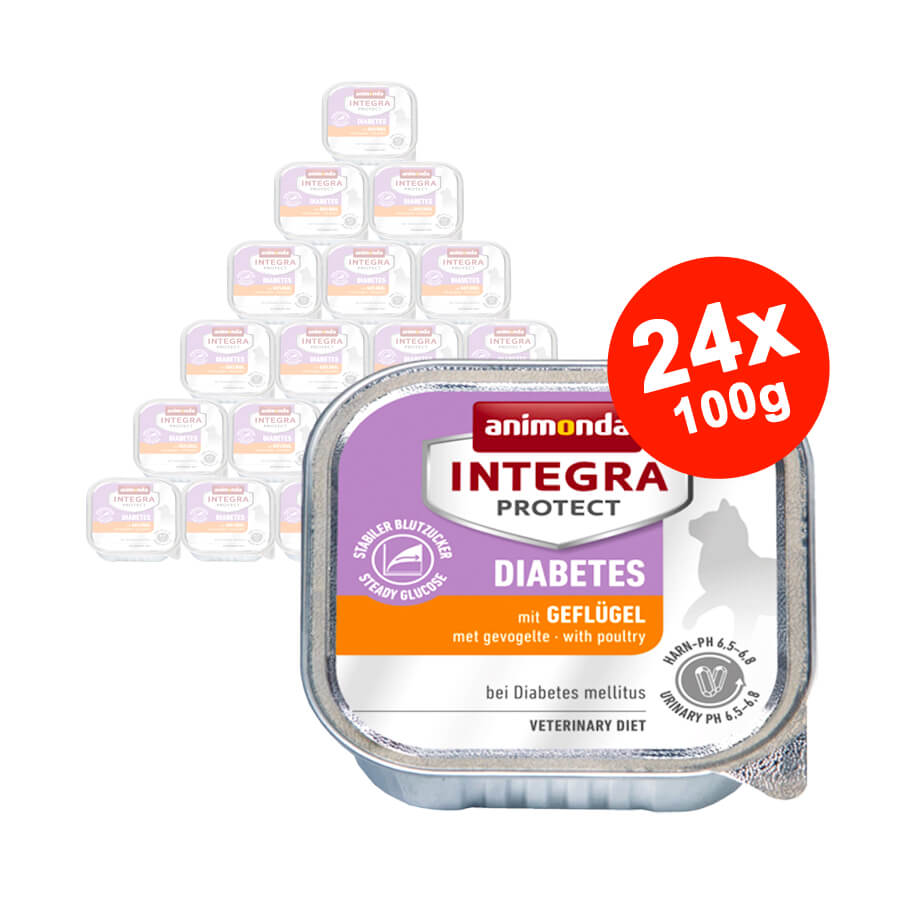 Hrana umeda pentru pisici Integra Protect Diabetic Pasare 24x100gr