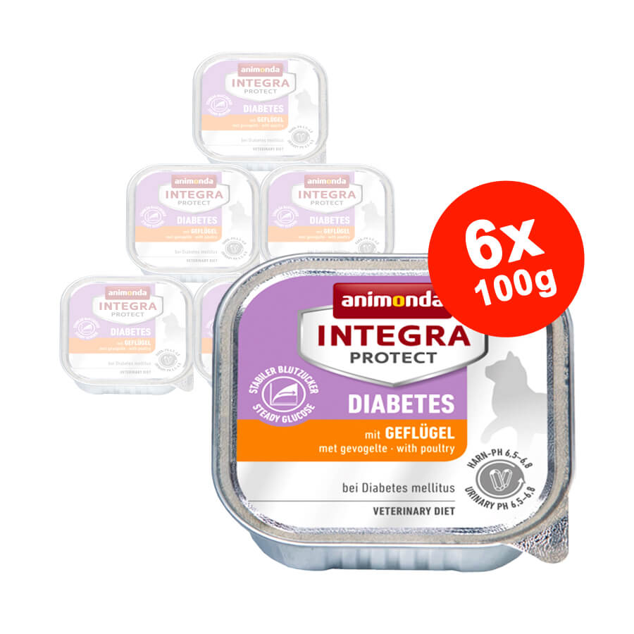 Hrana umeda pentru pisici Integra Protect Diabetic Pasare 6x100gr