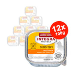 Hrana umeda pentru pisici Integra Protect Sensitive Curcan + Orez 12x100gr