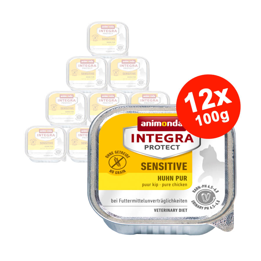 Hrana umeda pentru pisici Integra Protect Sensitive Pui 12x100gr