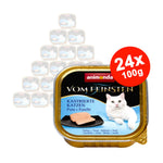 Hrana umeda pentru pisici Vom Feinsten Castrate Pastrav + Curcan 24x100gr