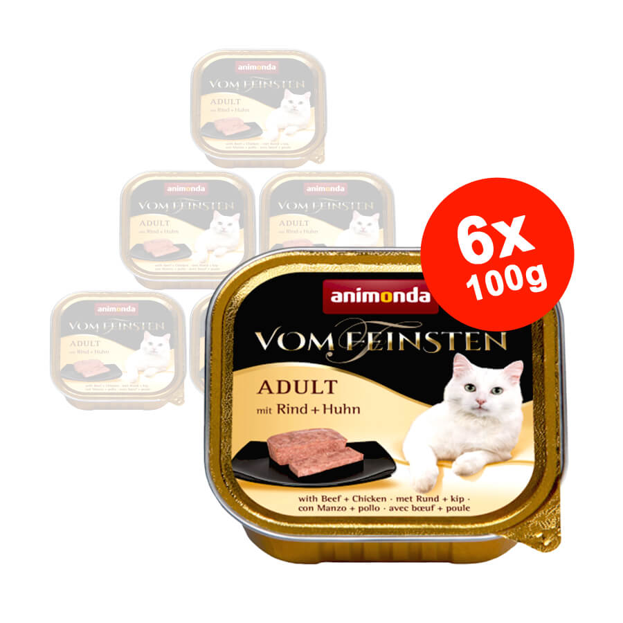 Hrana umeda pentru pisici Vom Feinsten Cat Vita + Pui 6x100gr