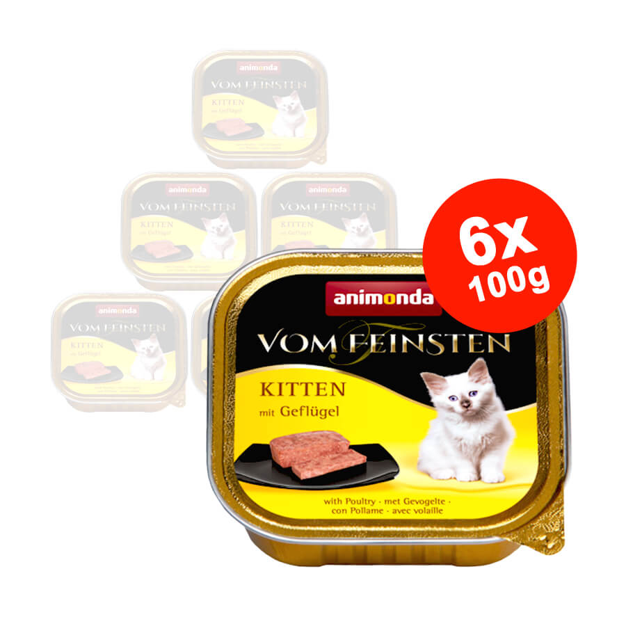 Hrana umeda pentru pisici Vom Feinsten Junior Pui 6x100gr