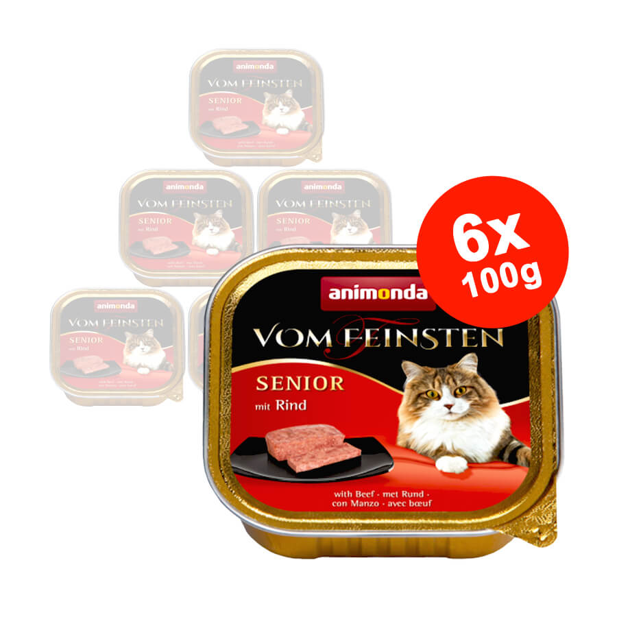 Hrana umeda pentru pisici Vom Feinsten Senior Vita 6x100gr