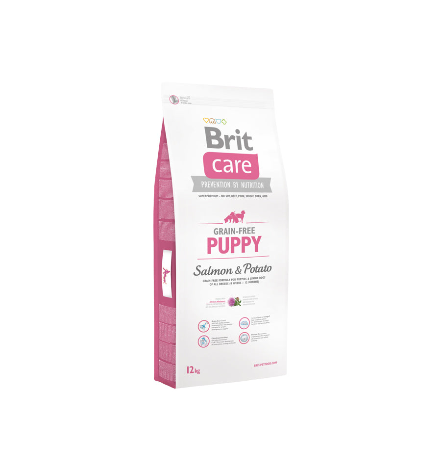 Hrana uscata pentru caini Brit Care Grain Free Puppy Somon si Cartofi, 12kg