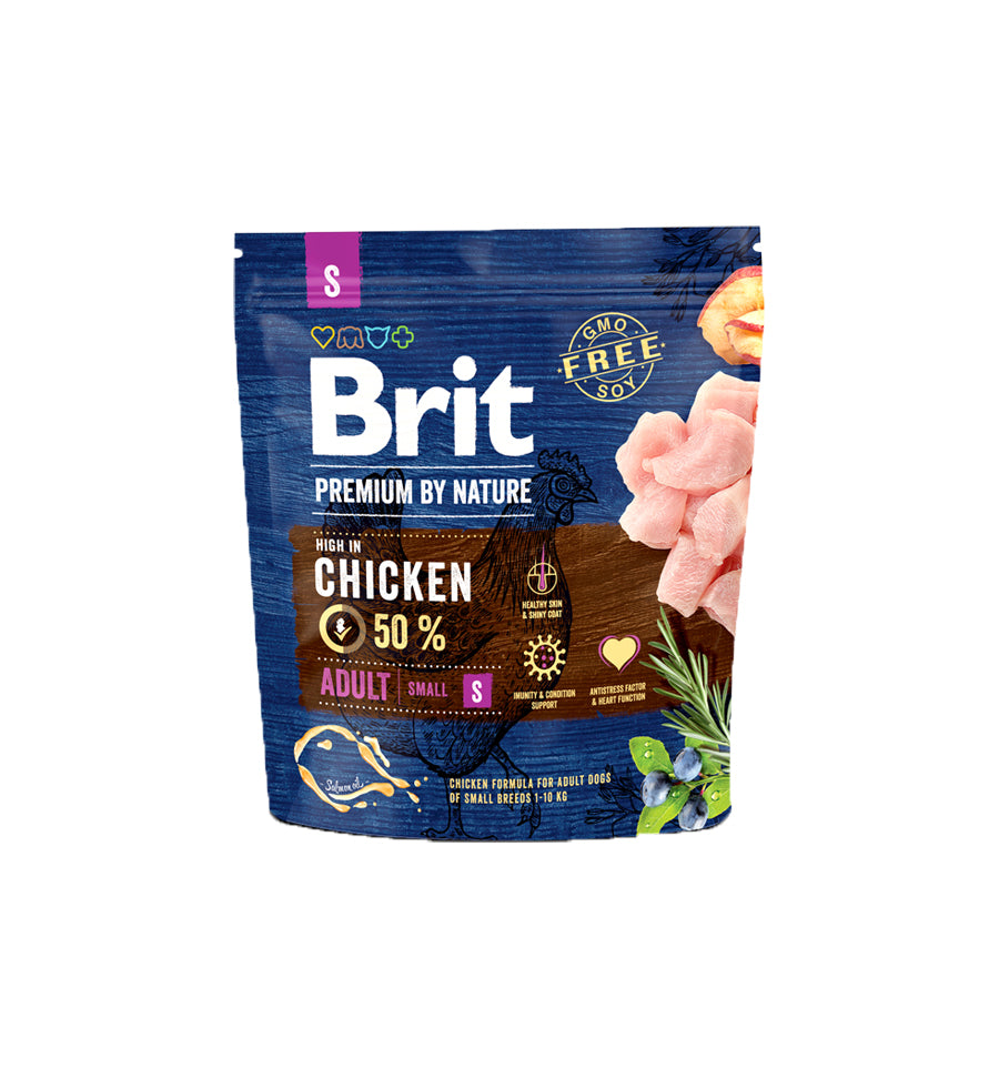 Mancare uscata pentru caini, Brit Premium By Nature, Adult S, 1 Kg