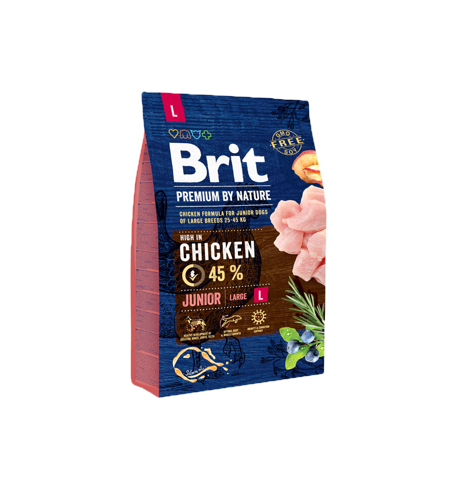 Mancare uscata pentru caini, Brit Premium By Nature, Junior L, 3 Kg