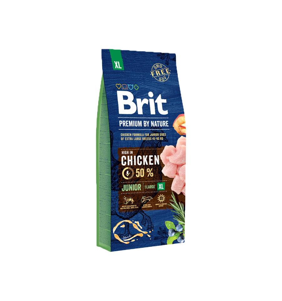 Mancare uscata pentru caini, Brit Premium By Nature, Junior XL, 15 Kg