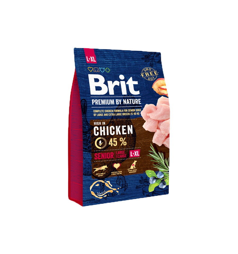 Mancare uscata pentru caini, Brit Premium By Nature, Senior L-XL, 3 Kg