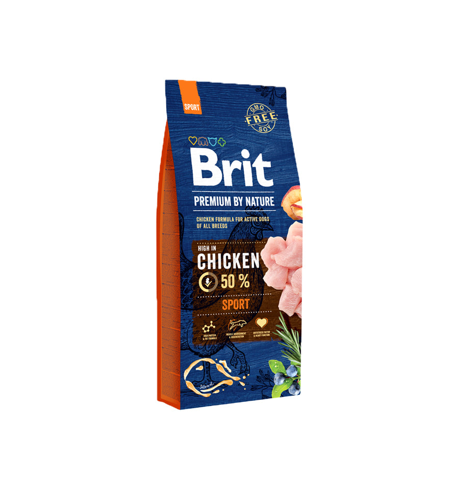 Mancare uscata pentru caini, Brit Premium By Nature, Sport, 15 Kg