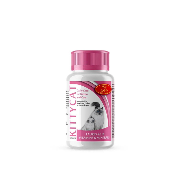 KITTY CAT Suplimente nutritionale vitamino minerale pentru pisici de toate varstele, 100 tablete