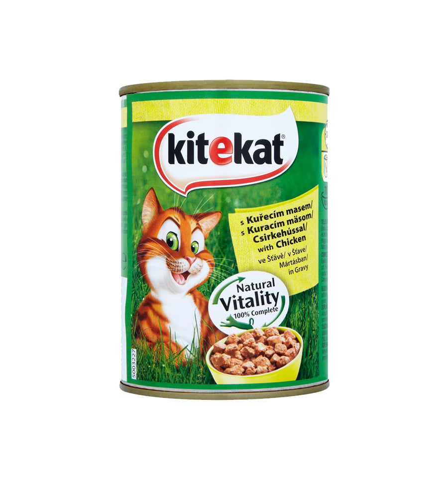 Kitekat mancare umeda la conserva pentru pisici adulte, cu pui in sos 400 g