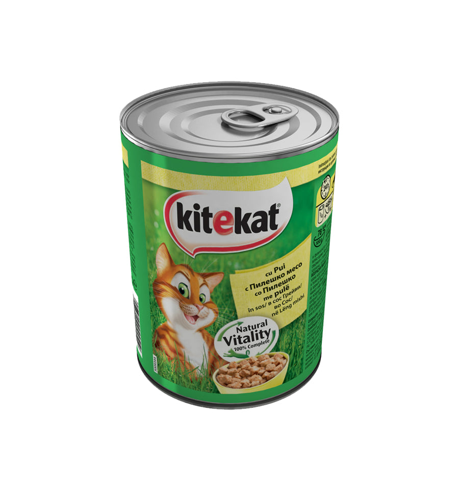 Kitekat hrana umeda la conserva pentru pisici adulte, cu pui in sos 800 g