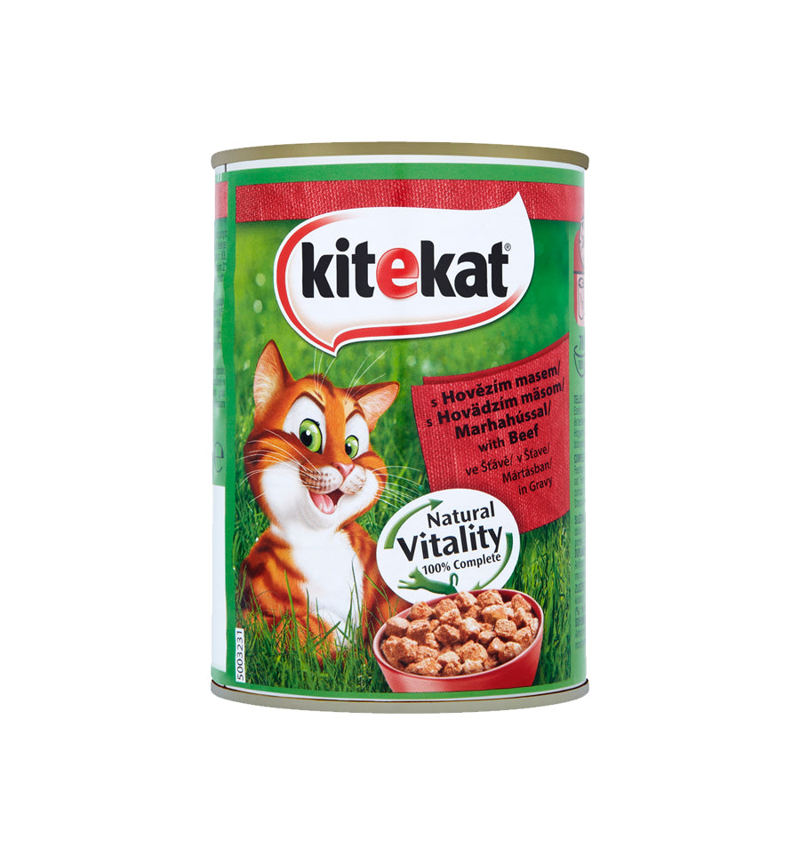 Kitekat hrana umeda la conserva pentru pisici adulte, cu vita in sos 400 g