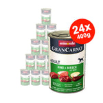 Mancare umeda pentru caini GranCarno Adult, Caprioara + Mar, 24x400 gr
