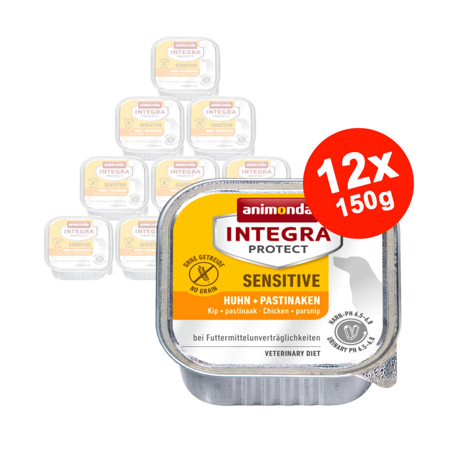 Mancare umeda pentru caini Integra Protect Sensitive Pui 12x150gr