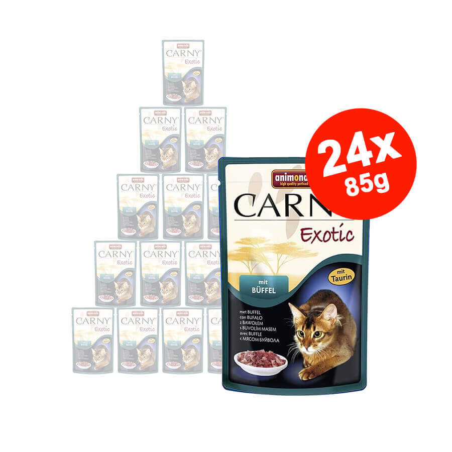 Mancare umeda pentru pisici Animonda Carny Exotic Bivol 24x85gr