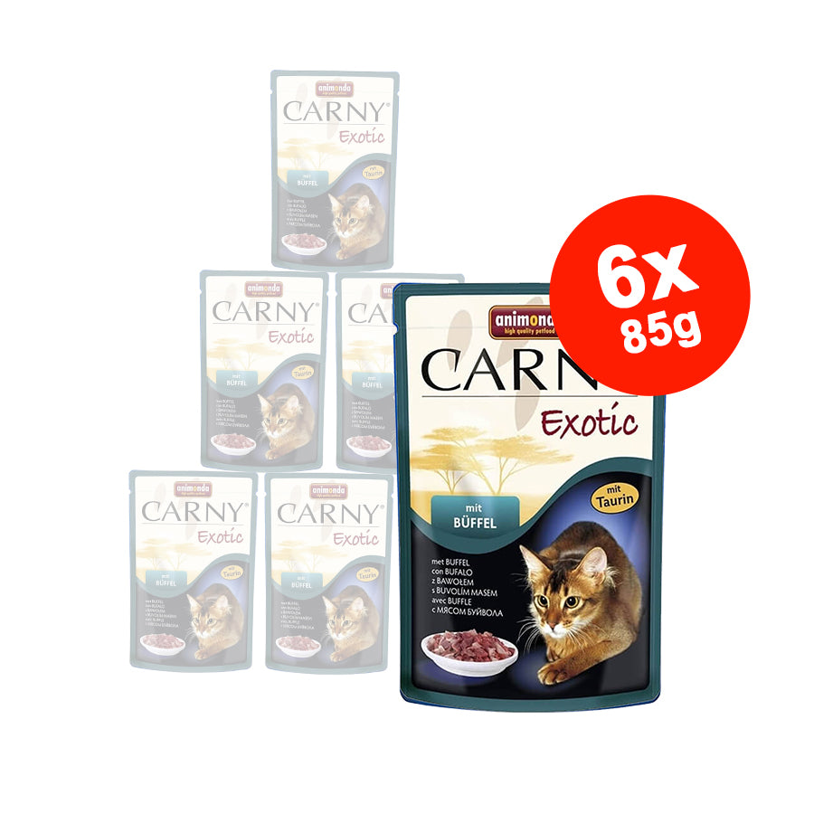 Mancare umeda pentru pisici Animonda Carny Exotic Bivol 6x85gr