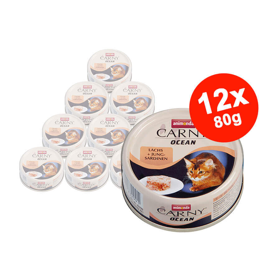 Mancare umeda pentru pisici Animonda Carny Ocean Somon + Sardine 12x80gr