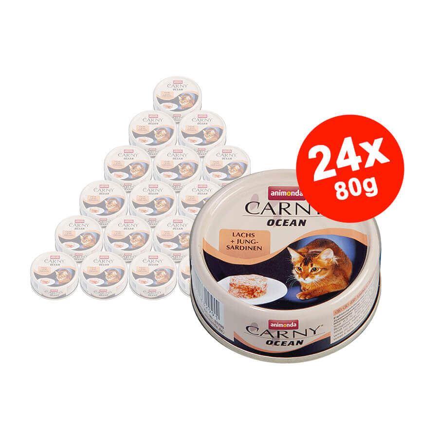 Mancare umeda pentru pisici Animonda Carny Ocean Somon + Sardine 24x80gr