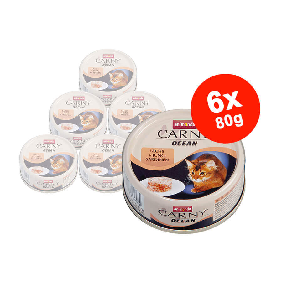 Mancare umeda pentru pisici Animonda Carny Ocean Somon + Sardine 6x80gr