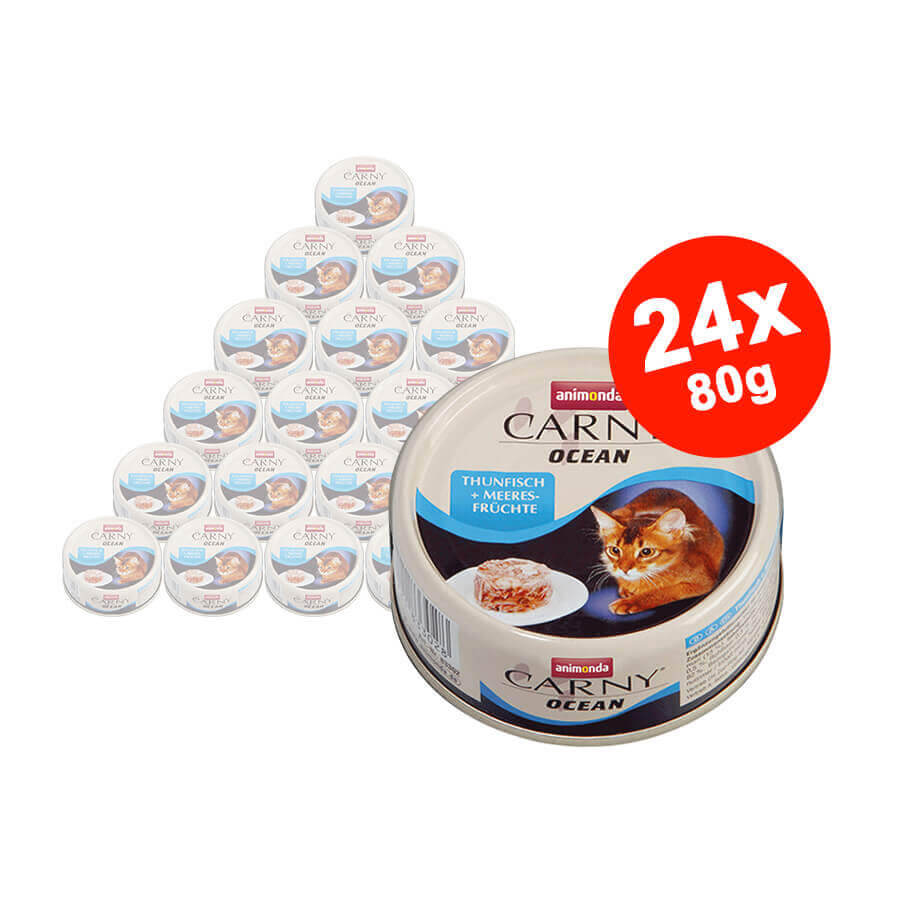 Mancare umeda pentru pisici Animonda Carny Ocean Ton + Fructe de Mare 24x80gr