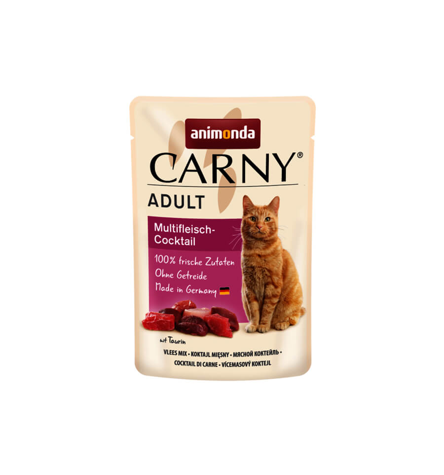 Mancare umeda pentru pisici Carny Adult, Multicocktail, 85g