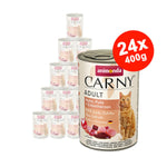 Mancare umeda pentru pisici Carny Adult Pui + Curcan + Rata 24x400gr