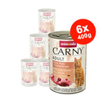 Mancare umeda pentru pisici Carny Adult Pui + Curcan + Rata 6x400gr