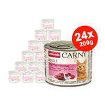 Mancare umeda pentru pisici Carny Cat Adult Vita + Curcan + Creveti 24x200gr