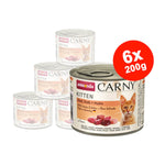 Mancare umeda pentru pisici Carny Cat Junior, Vita + Vitel + Pui, 6x200g