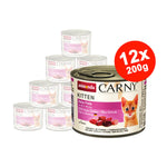 Mancare umeda pentru pisici Carny Kitten Baby Pate 12x200gr