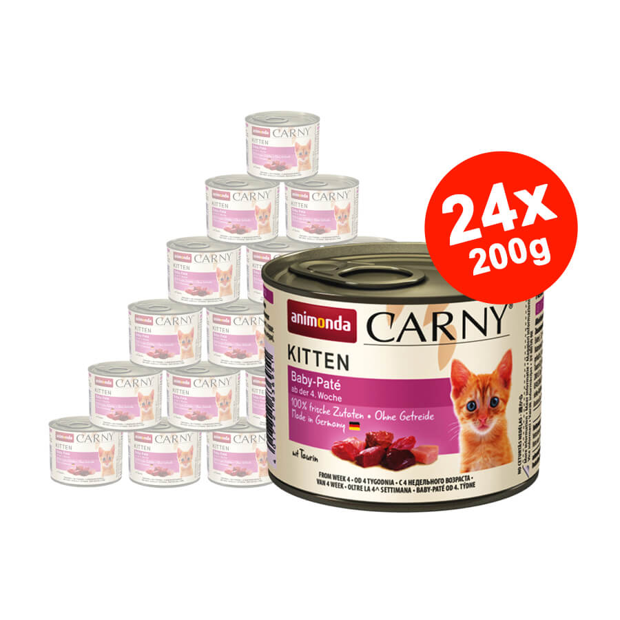 Mancare umeda pentru pisici Carny Kitten Baby Pate 24x200gr