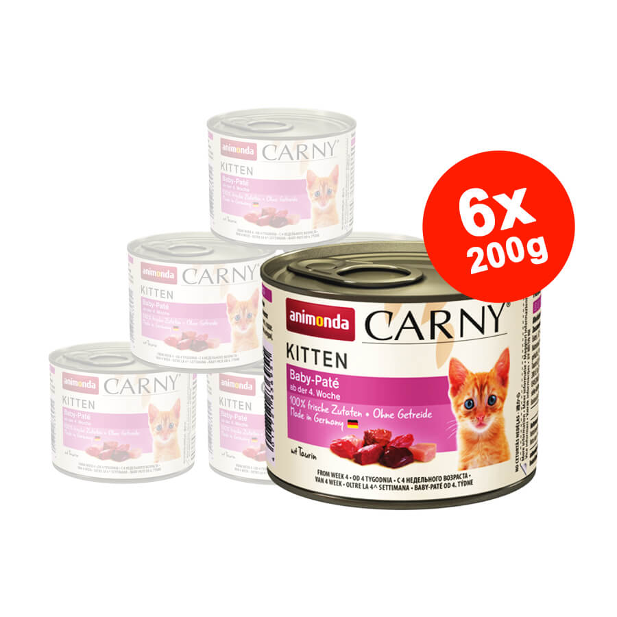 Mancare umeda pentru pisici Carny Kitten Baby Pate 6x200gr