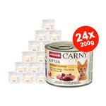 Mancare umeda pentru pisici Carny Kitten Pasare Cocktail 24x200gr