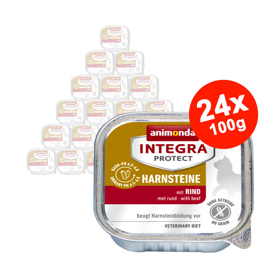 Mancare umeda pentru pisici Integra Protect Urinary, vita 24x100gr