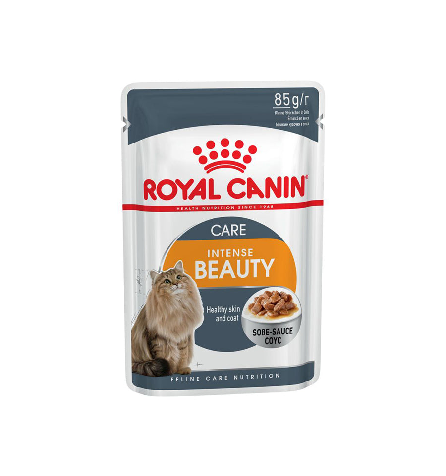 Mancare umeda pentru pisici Royal Canin Intense Beauty in sos 12 x 85g