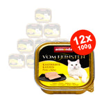 Mancare umeda pentru pisici Vom Feinsten Castrate Branza + Curcan 12x100gr
