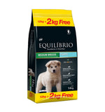 Mancare uscata pentru caini Equilibrio, Junior, Talie Medie, 12 + 2kg