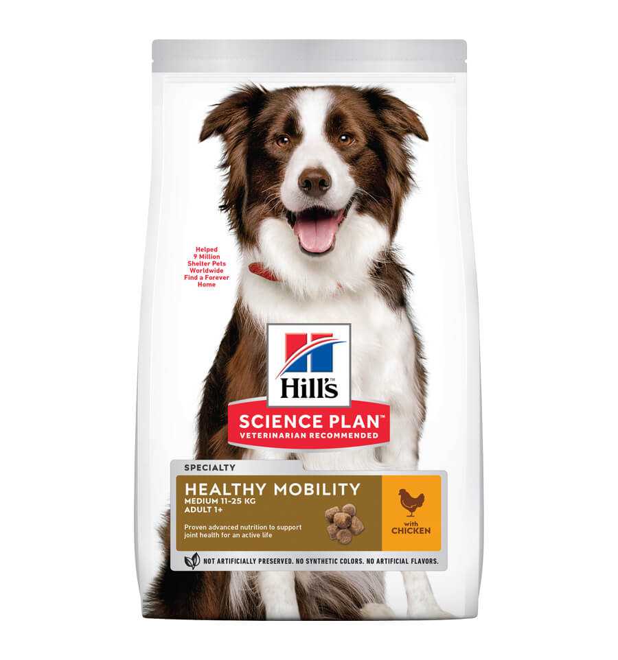 Mancare uscata pentru caini Hill's SP Adult Healthy Mobility, Talie Medie, Pui, 14 kg