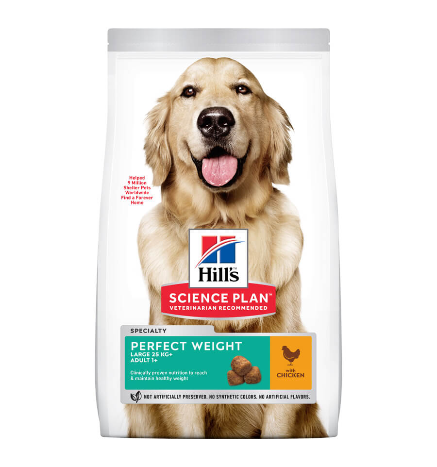 Mancare uscata pentru caini Hill's SP Adult Perfect Weight, Talie Mare, Pui, 12 kg