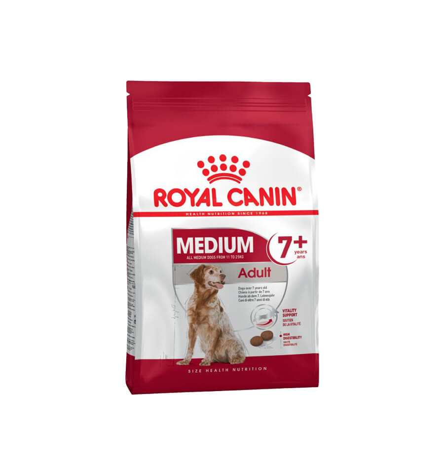 Mancare uscata pentru caini Royal Canin Medium Adult 7+, 15 kg