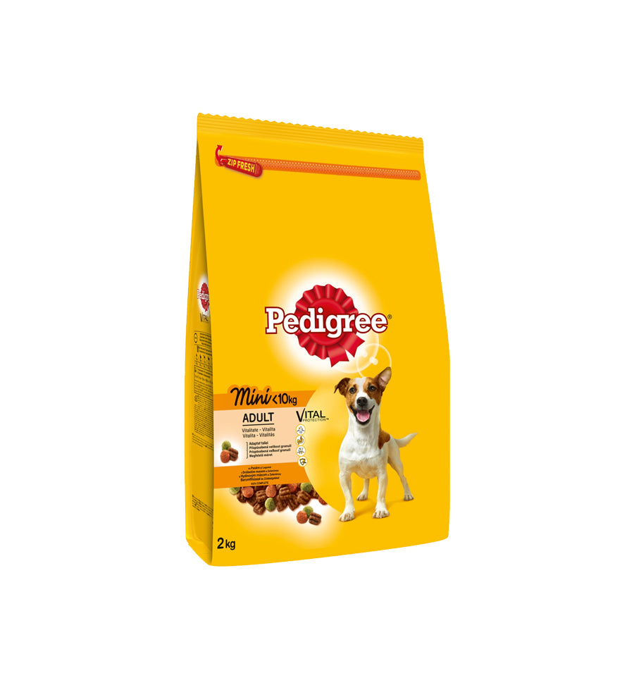 Hrana uscata pentru caini Pedigree Vital Protection Adult cu pasare si legume - talie mica 2 kg