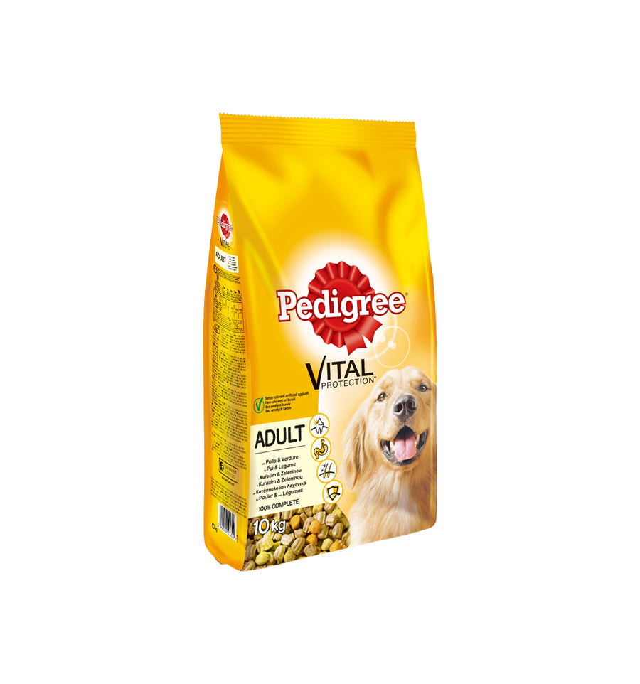 Mancare uscata pentru caini Pedigree Adult Vital Protection hrana uscata cu pui si legume