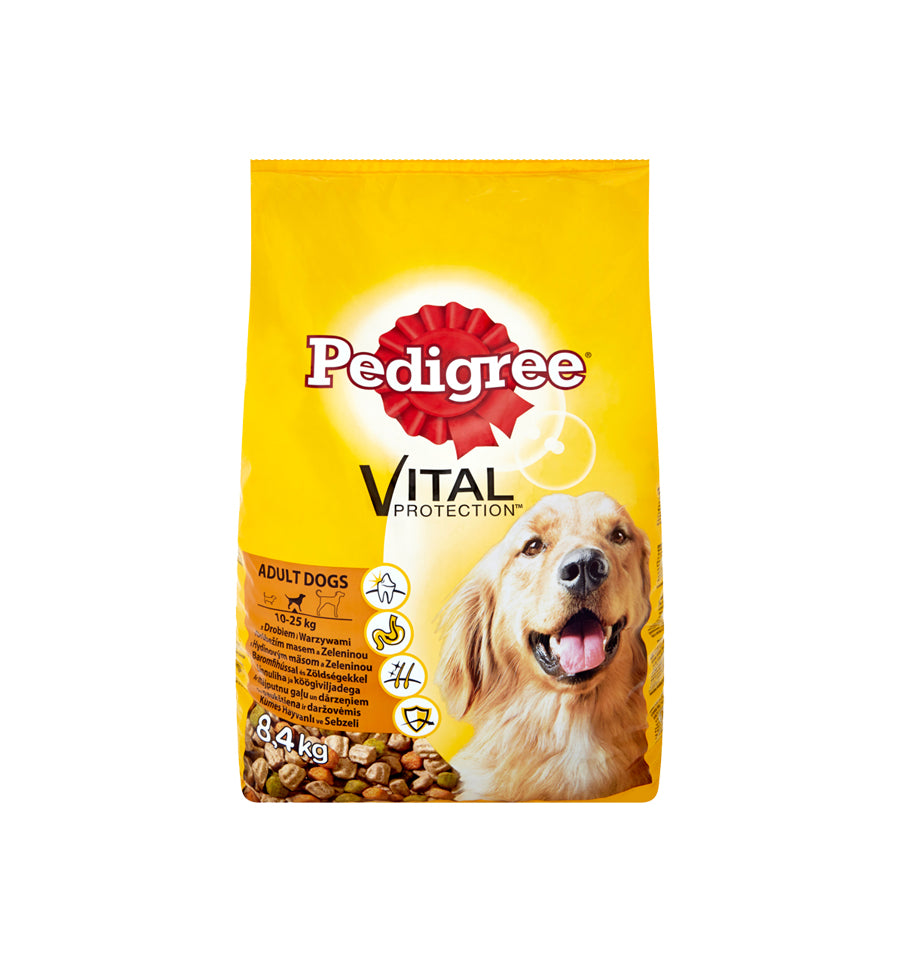 Mancare uscata pentru caini Pedigree Vital Protection Adult hrana uscata cu pui si legume 8,4 kg
