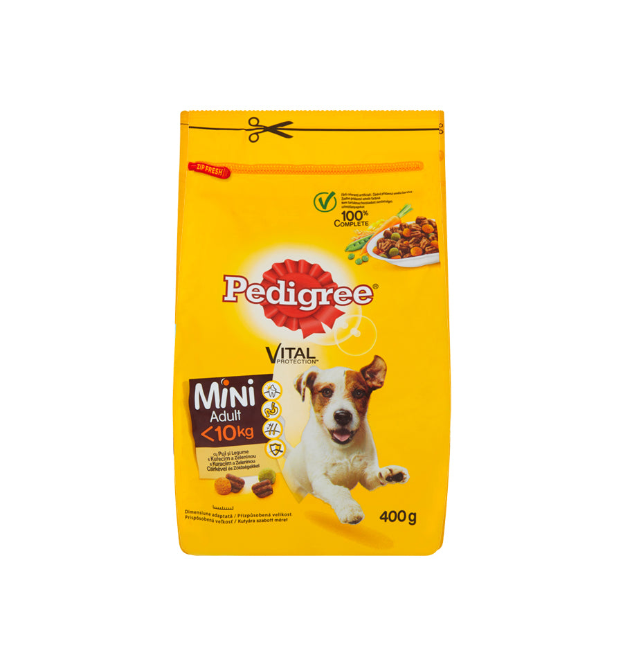 Hrana uscata pentru caini Pedigree Vital Protection Adult cu pui si legume - talie mica 400 g