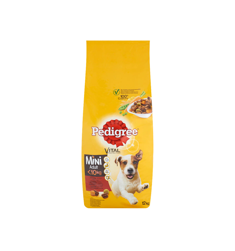 Mancare uscata pentru caini Pedigree Adult Vital Protection cu vita si legume - talie mica 12 kg