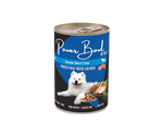 Mancare umeda pentru caini Power Bowl by Dr. G. - Bucati Carne cu Somon 800 gr